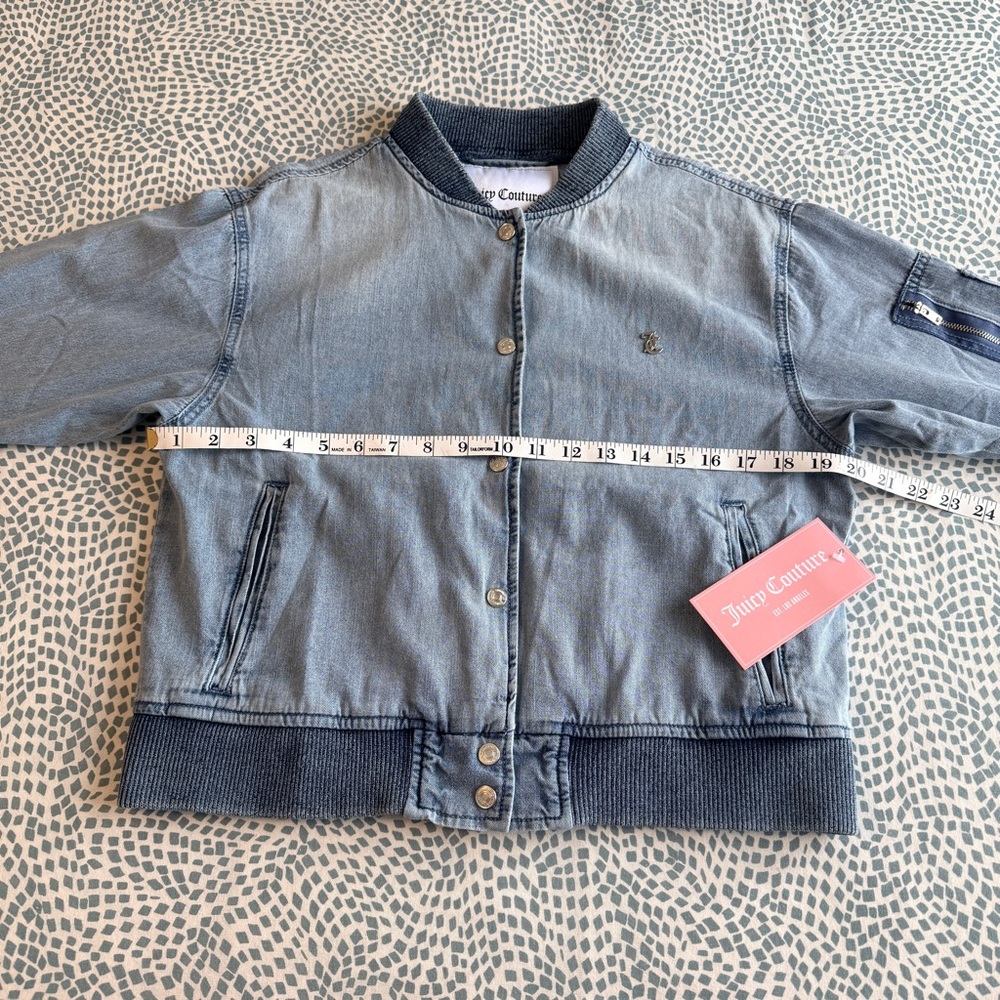 Juicy Couture | Lightweight Denim Blue Bomber Jacket - Picture 5 of 9